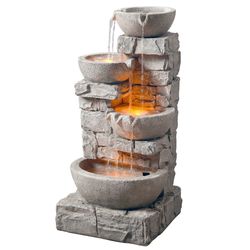 Stone Fountain w/ LED Light