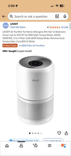 NEW set of 2 HEPA Pet Levoit air filters and extra inserts