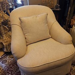 Swivel Chairs and Matching Ottomans/pillows, Two Sets For $500
