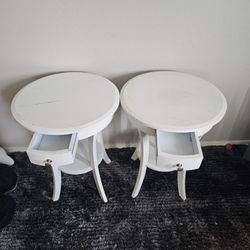 White End Tables Set