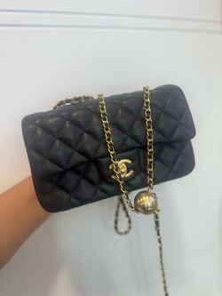 Chanel Mini Flap Bag Black Lambskin Gold Hardware