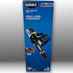 HART 20V 12” Cordless Chainsaw Kit – New