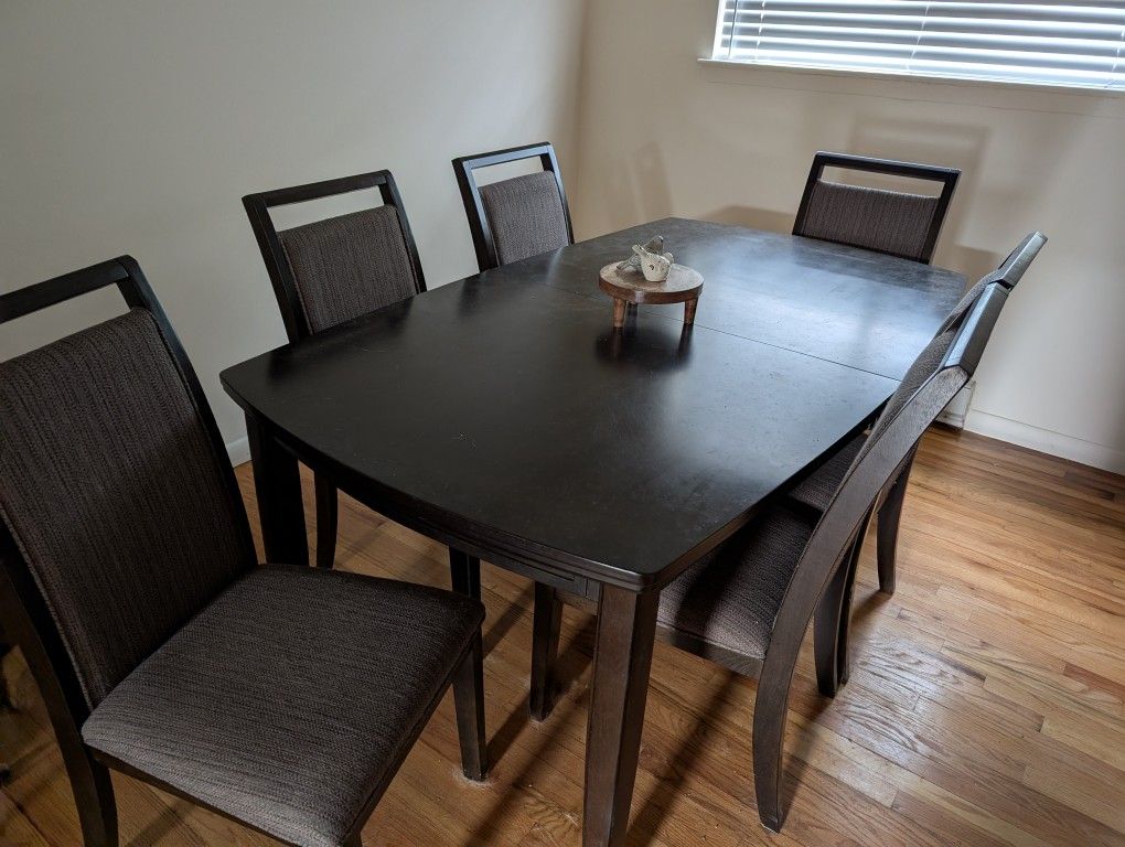 Dining Room Table, Six Chairs