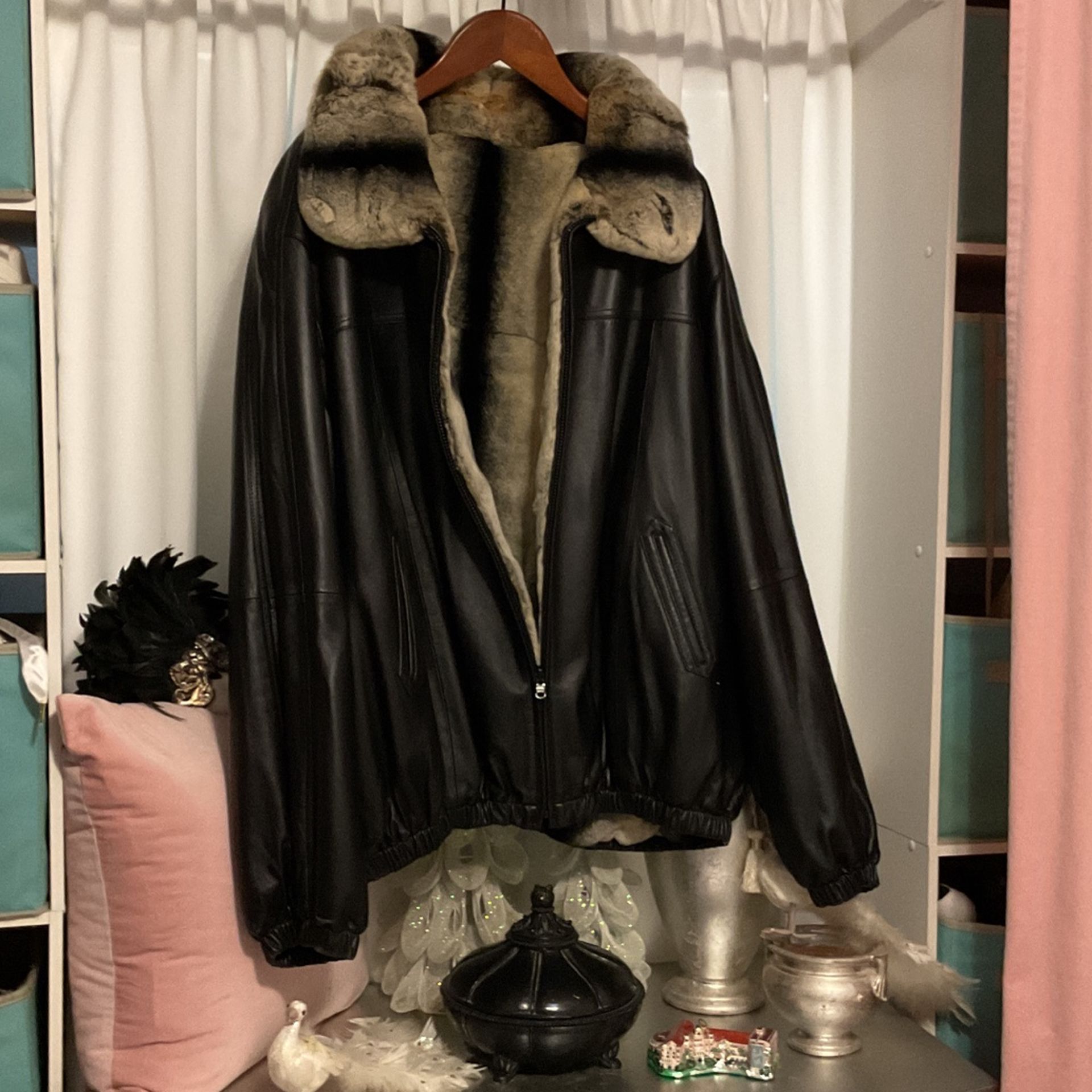 Men’s XXL Chinchilla/Leather