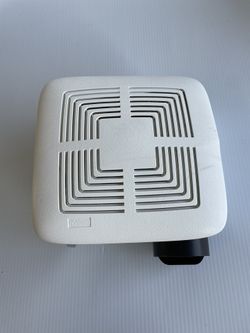 white bathroom fan