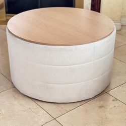 Target Threshold Upholstered Cream Color Storage Ottoman Or Storage Coffee Table 