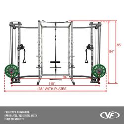 Valor Fitness  ‎BD-7 Power Rack w/ Lat Pull Down