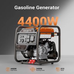 4400Watt Inverter Generator Gasoline Portable 208CC for Emergency Power