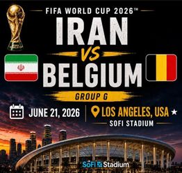 FIFA World Cup 2026™ Belgium vs Iran – Pitchside Lounge Hospitality Ticket (Los Angeles) June 21