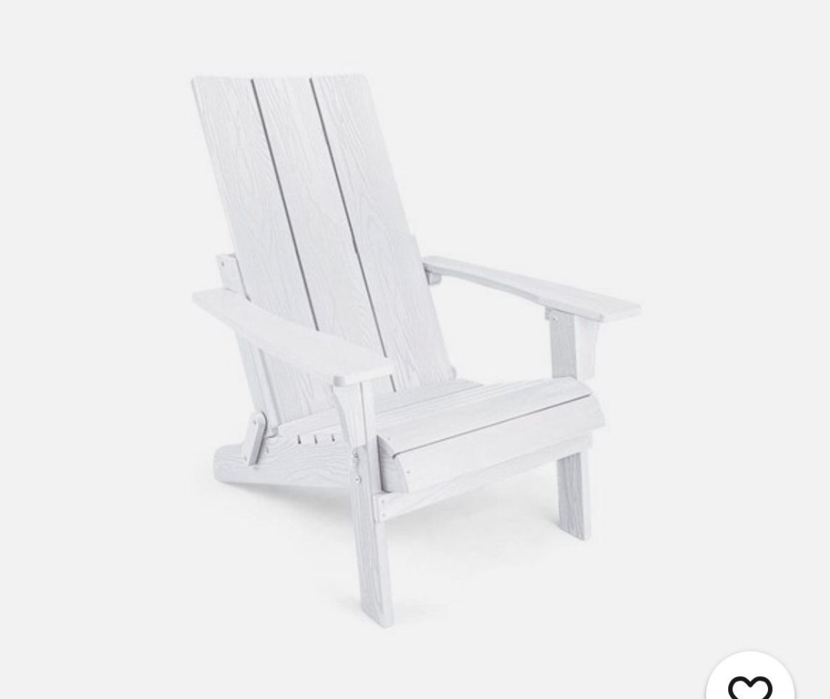 Folding White Adirondack Patio Chair ACO2SF