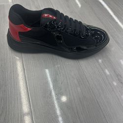 Prada Black Red Sneakers