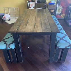 Beautiful Farmhouse Table And Benches