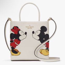 Kate Spade With Disney Mickey And Minnie Mouse Handbag/crossbody Love Valentines Day