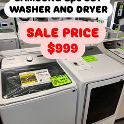 Samsung 5.2 Cu Ft Washer And 7.4cu Ft Dryer Gas On Sale 