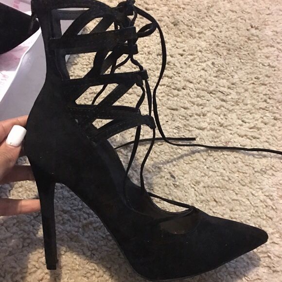 Lacedup heels