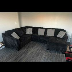 Gray Sectional Couch Sofa With Chaise 