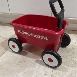 Kids Toddlers Radio Flyer, My 1st 2-in-1 Play Wagon Push Walker