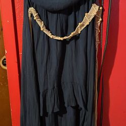 Beautiful Dress Strapless Dark Blue