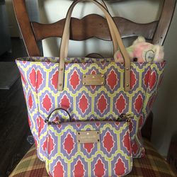 Kate Spade Matching Tote Bag And Wallet