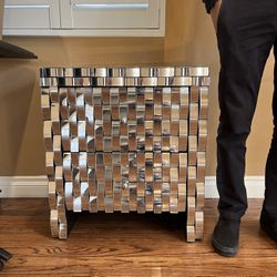 Mirrored Nightstand 