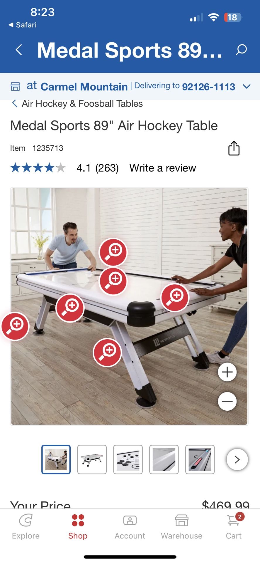 Free Air Hockey Table 