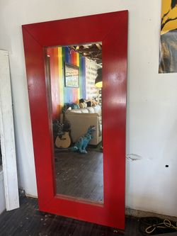 Red Mirror Large