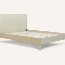 Birch Living ‘Irving’ Oak Japanese Joinery Bed Frame With Headboard - Queen