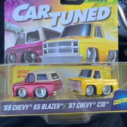 Car Tuned 2 Pack Toys.. Hotwheels Diecast 