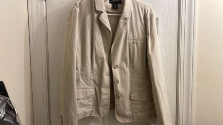 Women’s Beige Jacket Size 16 with Buttons / Pockets / Collar