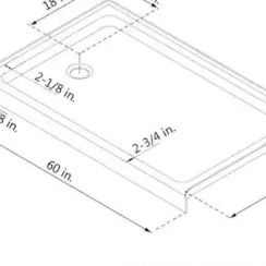 Slem Line Shower Base