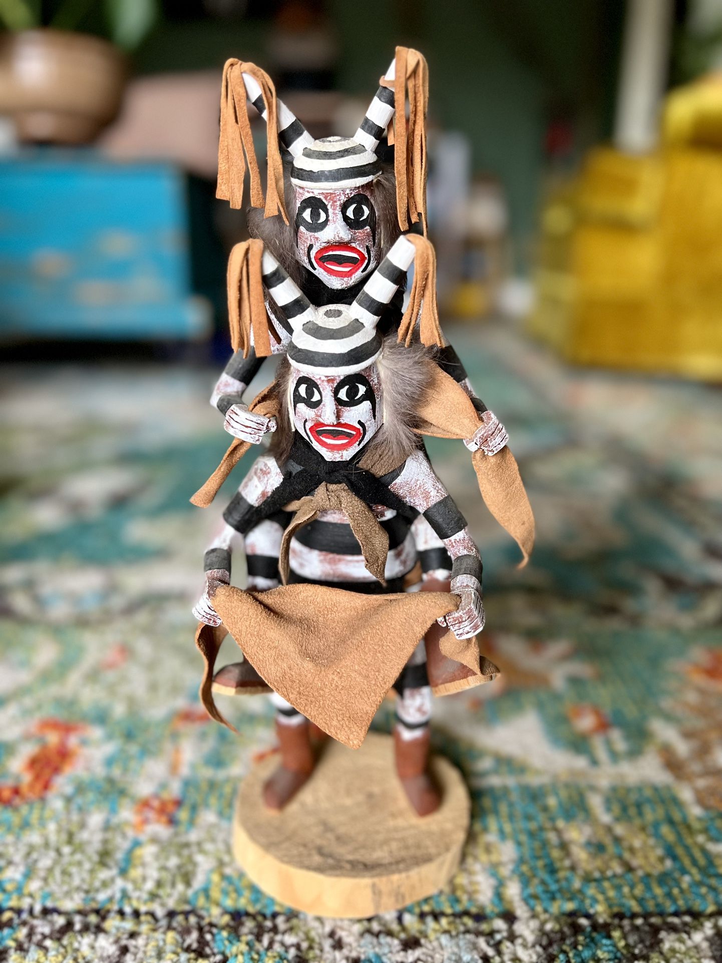 Double Clown Kachina Doll