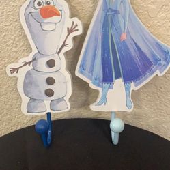 Frozen Olaf & Elsa MDF Wall Hooks