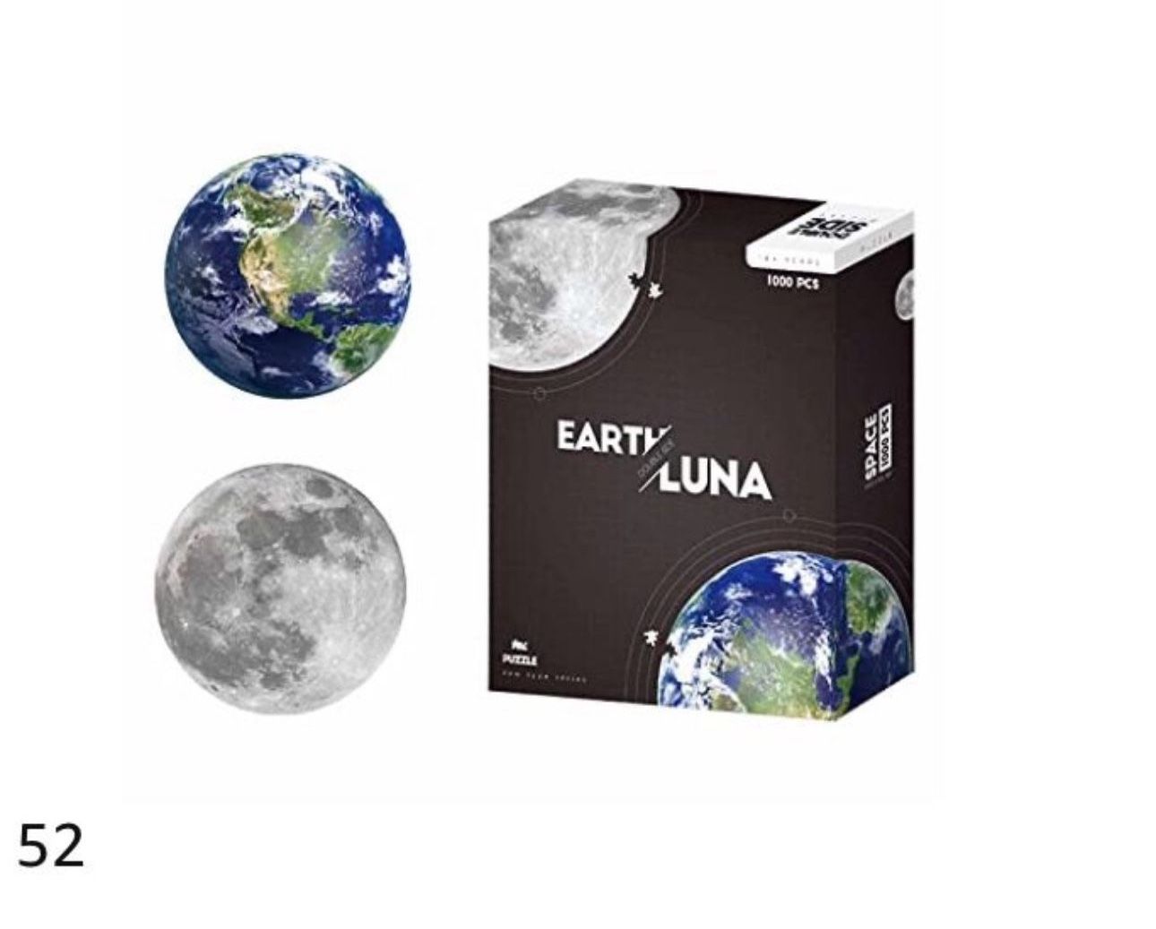 Double Sided Round Jigsaw Puzzle Earth and Moon for Adults Teens 1000 Pieces Available 4 $10 Ea