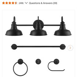 Hampton Bay Vanity Fixture + Bath Towel Kit