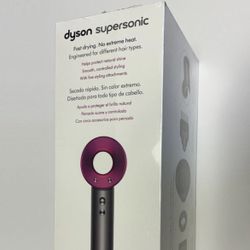 Brand New Dyson Supersonic Hair Dryer Holiday Set, Vinca Blue/Rose, Iron/Fuchsia
