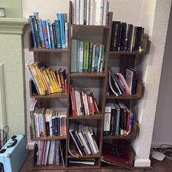 Beautiful unique wood book shelf