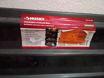 Husky stackable storage bins 2 pack