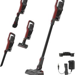 Cordless Vacuum Cleaner, 45KPa Stick Vacuum with Powerful Suction, 40Mins Runtime, Rechargeable 4-in-1 Handheld Vacuum Cleaner with Wall Mount Chargin