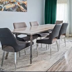 Marble Dining Table With 6 Chairs
