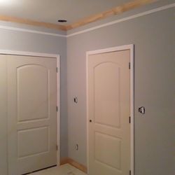 Trim work baseboard,shoemold, crown molding, shiplap walls and more.
