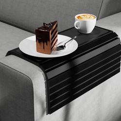 2 Black Armrest Tables