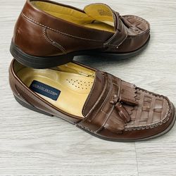 Men’s Leather Insole Brown Dress Shoe Loafer Size 11.5
