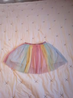 Girls Rainbow Tulle Tutu Skirt (365 KIDS). Size 7