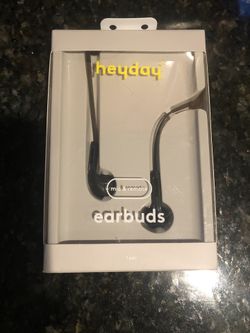 HEYDAY BLACK EARBUDS WITH MIC & REMOTE