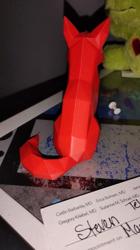 3D Printed Low Polygon Fox