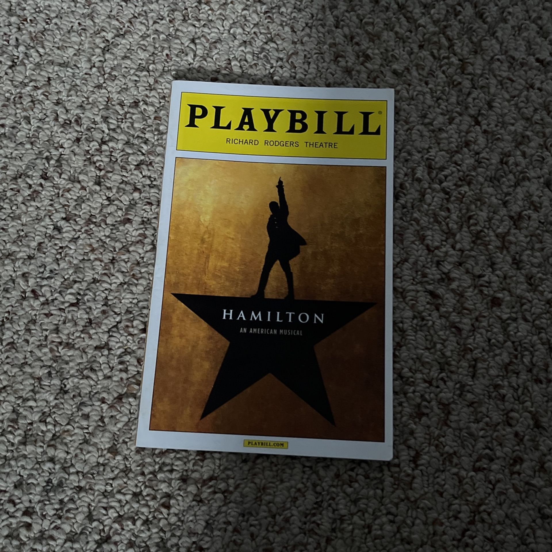 Hamilton 2015 Playbill Lin manuel Miranda