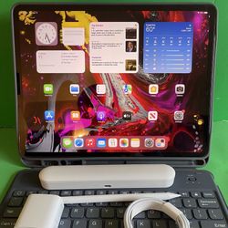 256GB Apple IPad Pro 12.9” 3rd Generation (Face ID/Liquid Retina /2018 model) with keyboard Case, Stylus pen & Accessories 