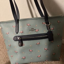 Coach Bag Flamingo Print
