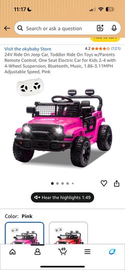 brand new toddler ride on jeep