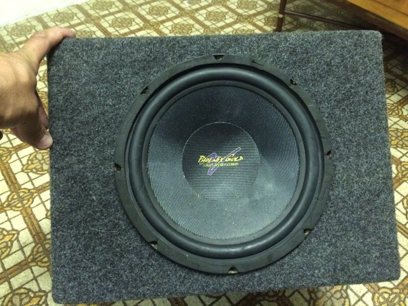 Phoenix gold XS series 10 inch dual voice coil sub with wedge box